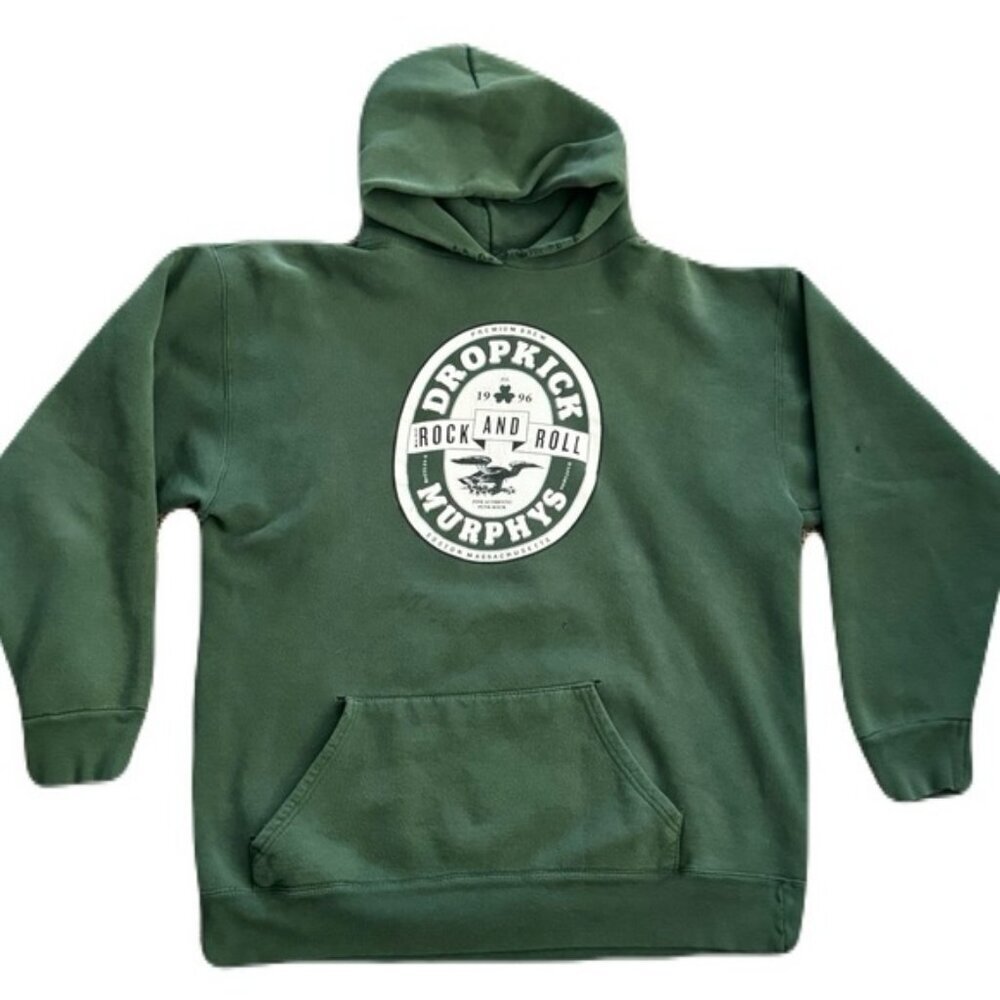 Vintage 1996 Dropkick Murphys Hoodie Green Large Made in USA